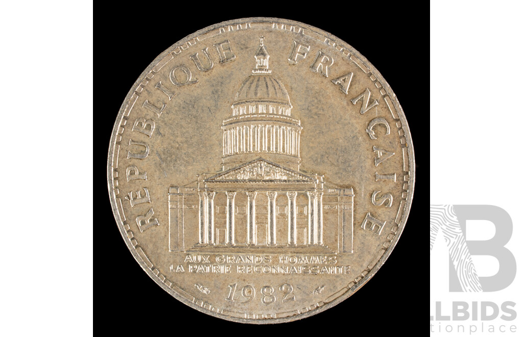 France 1982 Silver One Hundred Francs Coin .900