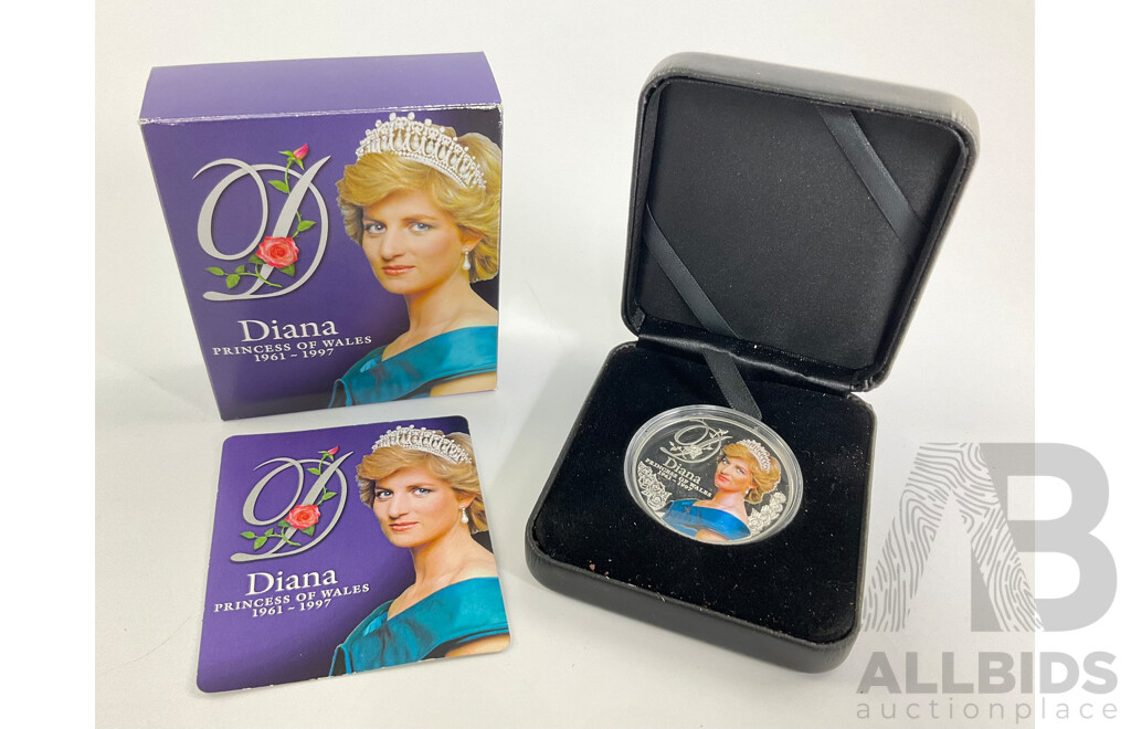 Tokelau 2017 Silver Proof One Dollar Coin, Diana Princess of Wales 1961-1997  .925