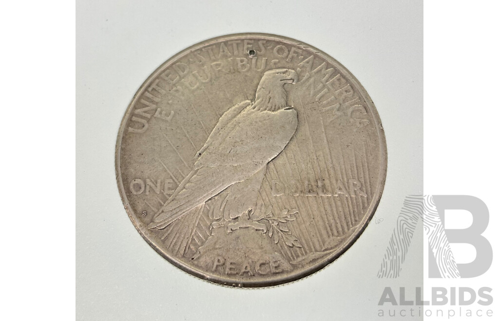 USA 1922 Silver Peace Dollar, San Fransisco Mint .900