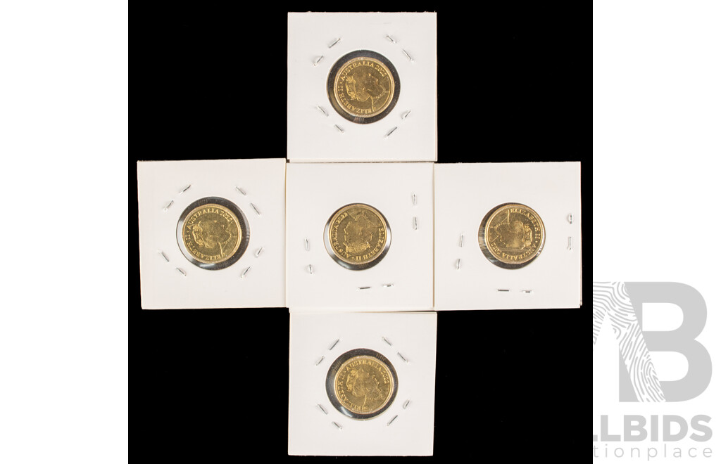 Five Australian 2022 Two Dollar Coins, Australia's Front Line Workers