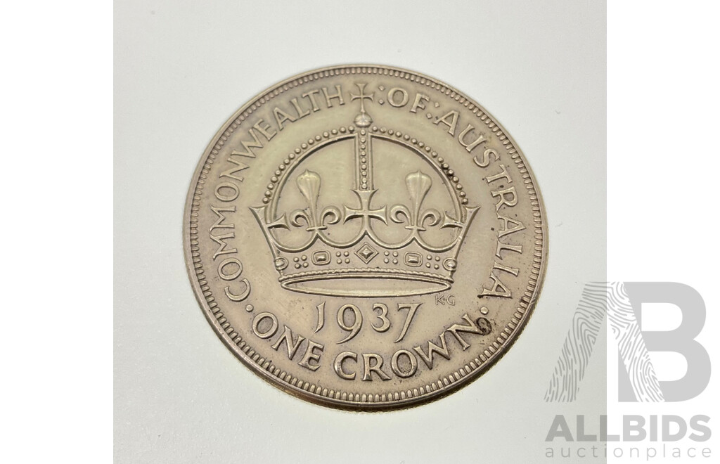 Australian 1937 Silver Crown .925