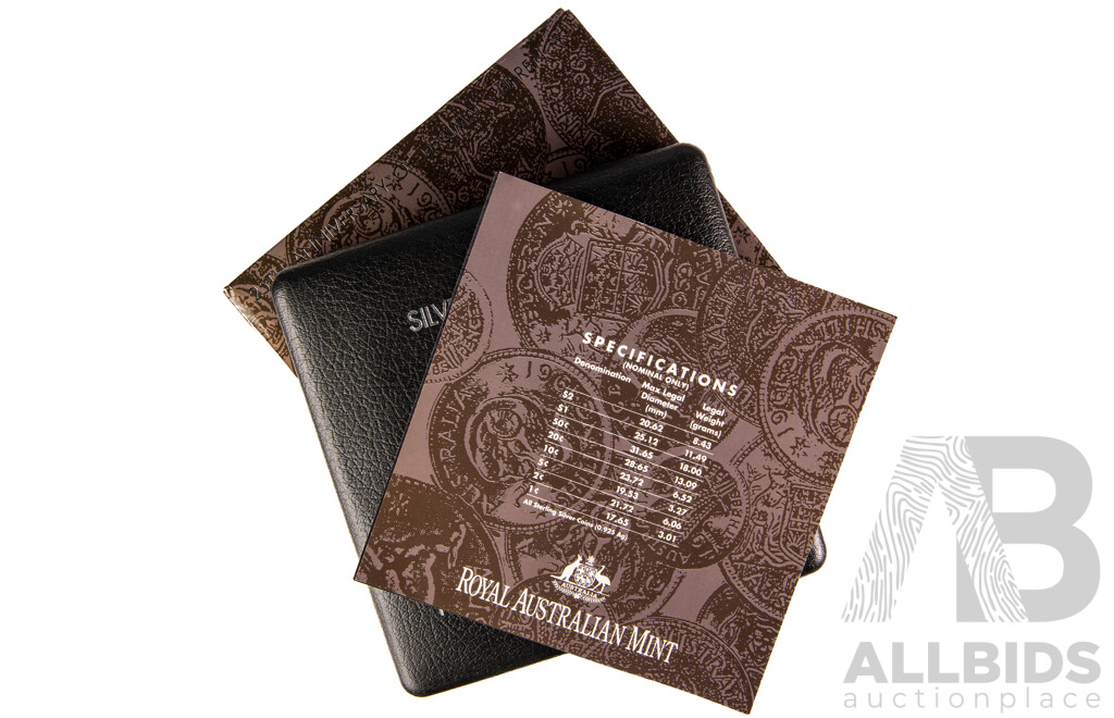 Australian 1991 Masterpieces in Silver Jubilee Proof Coin Set, 25th Anniversary of Decimal Currency .925