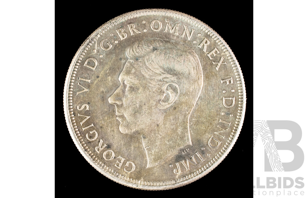 Australian 1937 KGVI Silver Crown .925