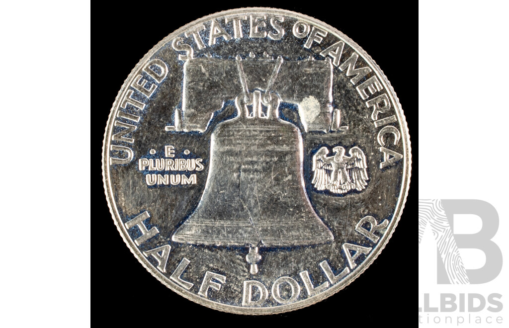 USA 1961 Silver Franklin Half Dollar .900