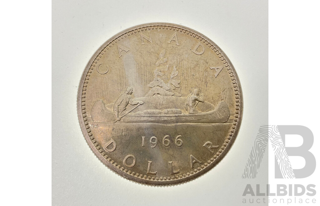 Canada 1966 Silver Dollar .800