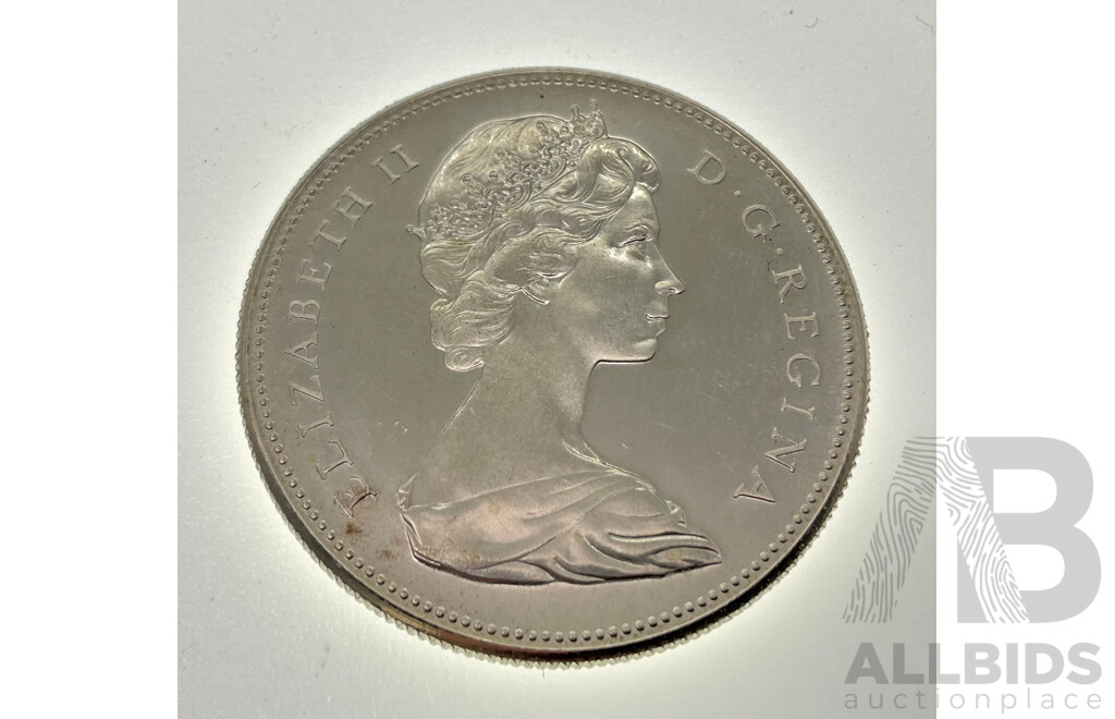 Canada 1967 Silver Dollar, 100th Anniversary of Canada .800