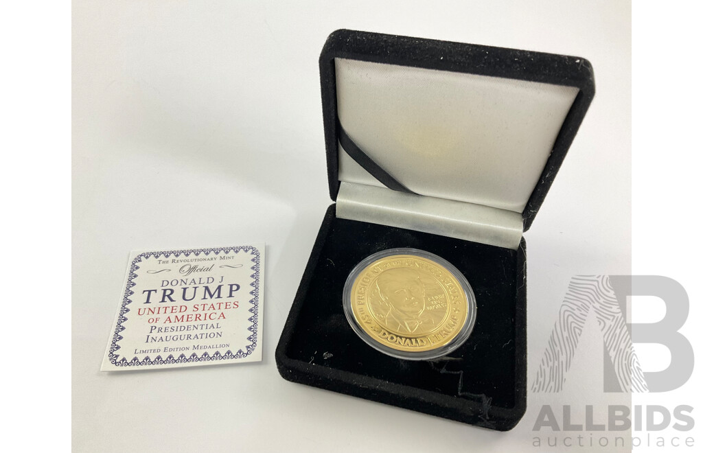 The Revolutionary Mint Official Donald J Trump Presidential Inauguration Medallion