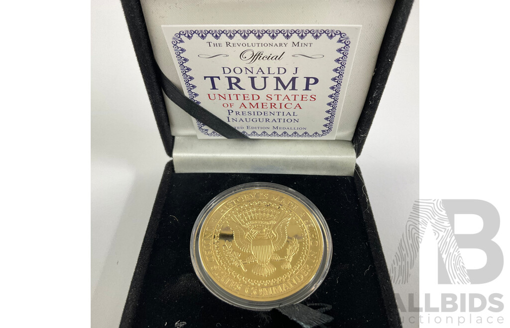 The Revolutionary Mint Official Donald J Trump Presidential Inauguration Medallion