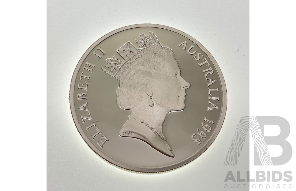 Australian 1995 Silver Proof Five Dollar Coin, the Gold Rush Era .925