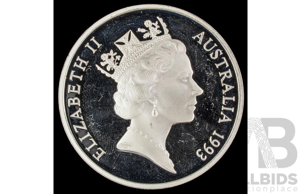 Australia 1993 Silver Five Dollar Coin, Abel Tasman .925