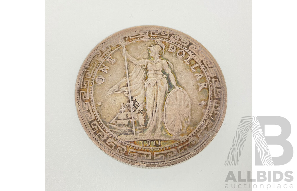 Great Britain 1911 Silver Trade Dollar .900