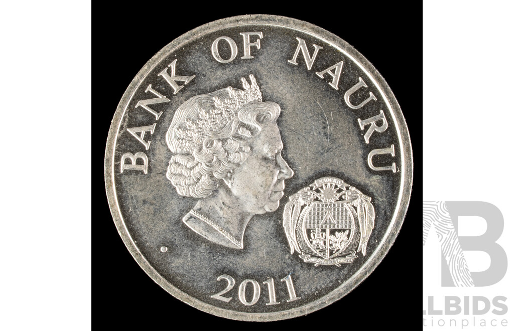 Nauru 2011 Silver Ten Dollar Coin, Commemorative Anzac Day .500