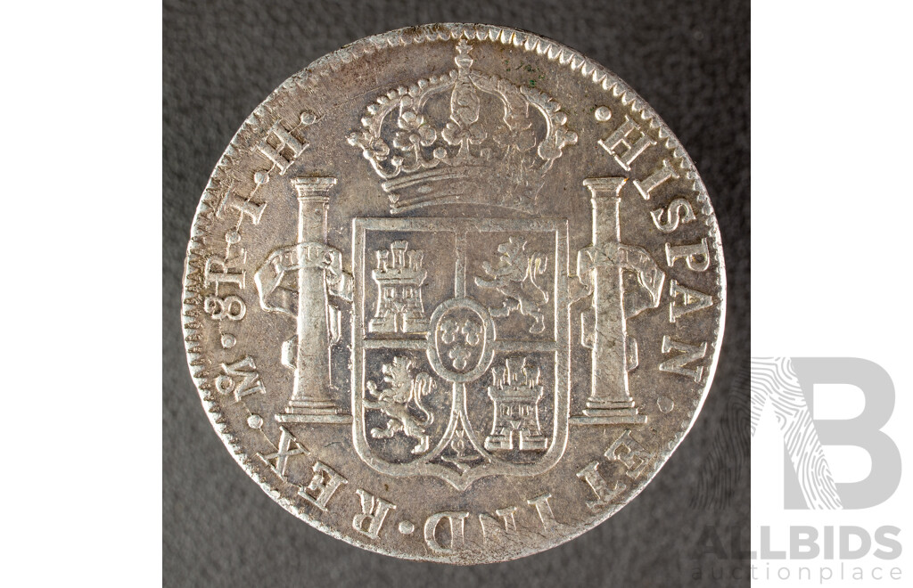Mexico 1809 Silver Eight Reales Coin, Ferdinand VII .903