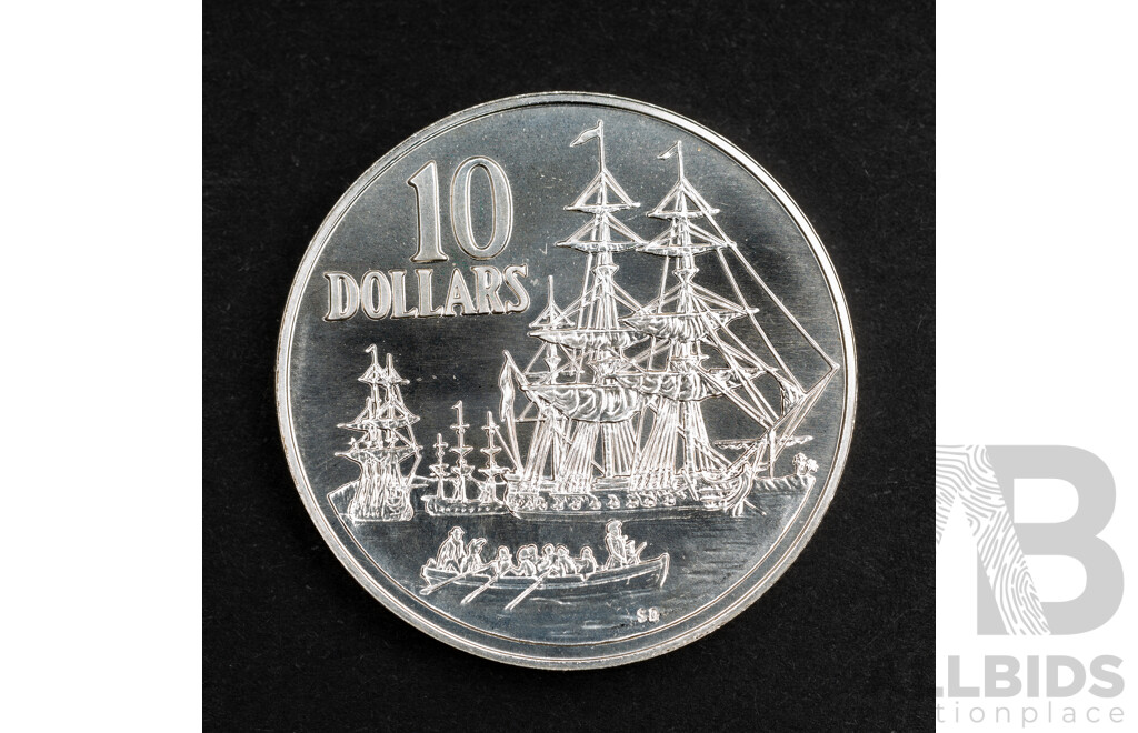 Australian 1988 Silver Proof Ten Dollar Coin, Bicentennial .925