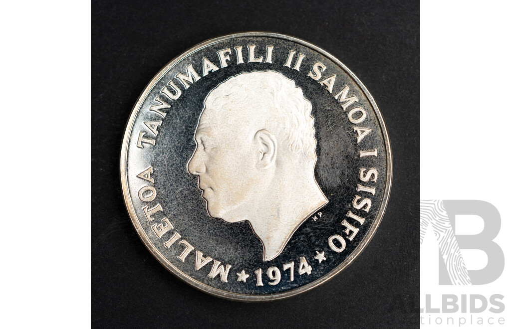 Samoa 1974 Silver Proof One Dollar Coin .925