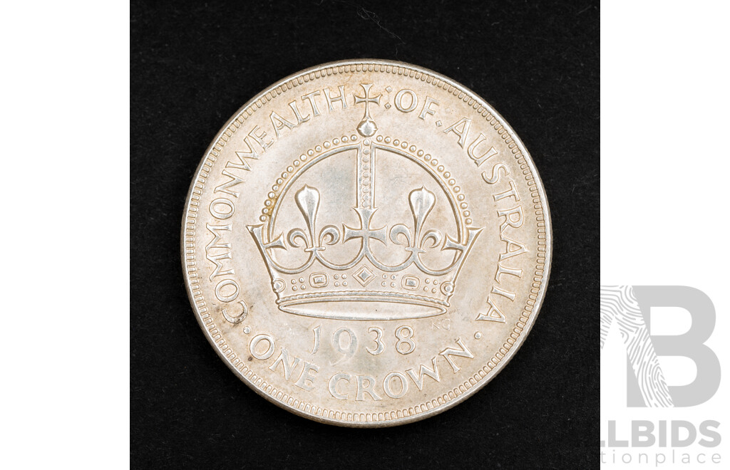 Australian 1938 Silver Crown .925