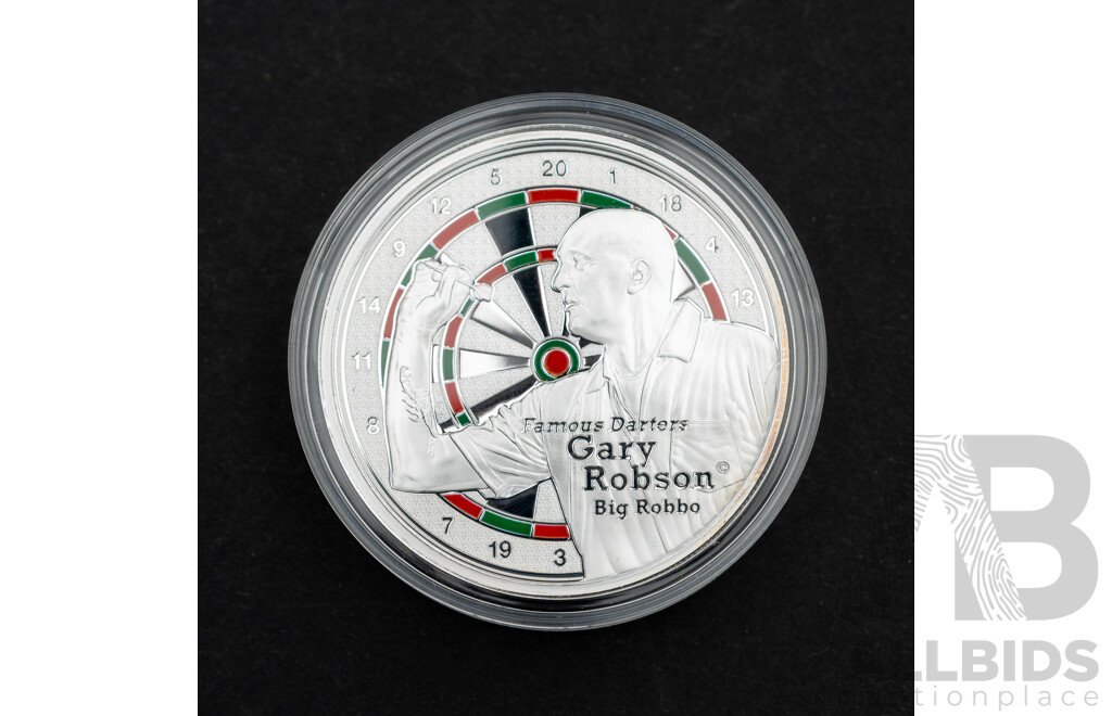 Cook Islands 2014 Coloured/Silver Plated One Dollar Coin, Gary Robson
