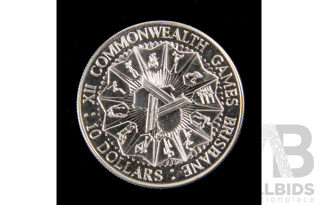 Australian 1982 Silver Ten Dollar Coin, Commonwealth Games .925