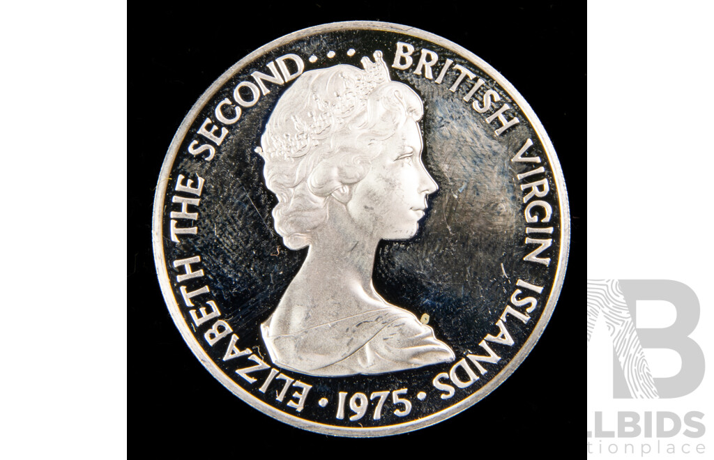 British Virgin Islands 1975 Silver One Dollar Coin .925