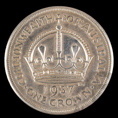 Australian 1937 KGVI Silver Crown .925