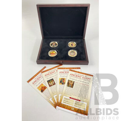Cook Islands 2013 Gold Plated Proof Like One Dollar Coin Set, Treasures of Ancient Egypt