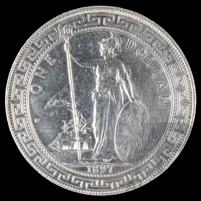 British Silver Trade Dollar 1897  .900