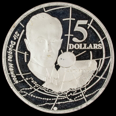 Australia 1994 Silver Five Dollar Coin, Sir Douglas Mawson .925