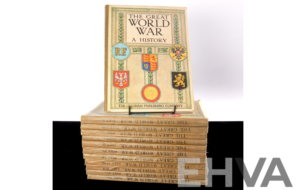 Antique Collection 12 Volumes the Great World War a History, Editor F a Mumby, the Gresham Publishing Co, London, 1916