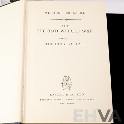 Winston S Churchill, The Second World War, Volumes II & IV, Cassel & Co, First Australian Editions, Hardcovers with Dust Jackets