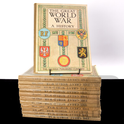 Antique Collection 12 Volumes the Great World War a History, Editor F a Mumby, the Gresham Publishing Co, London, 1916