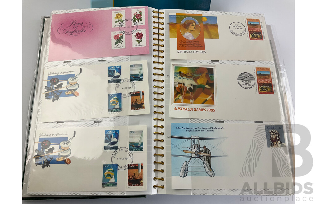 Album of Australian 1980's First Day Covers and Stamp Packs with 2000 Sydney Olympics Gold Medalists Stamp Album
