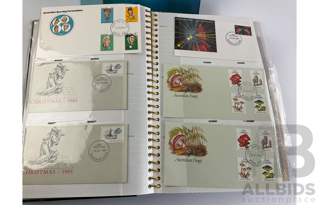 Album of Australian 1980's First Day Covers and Stamp Packs with 2000 Sydney Olympics Gold Medalists Stamp Album