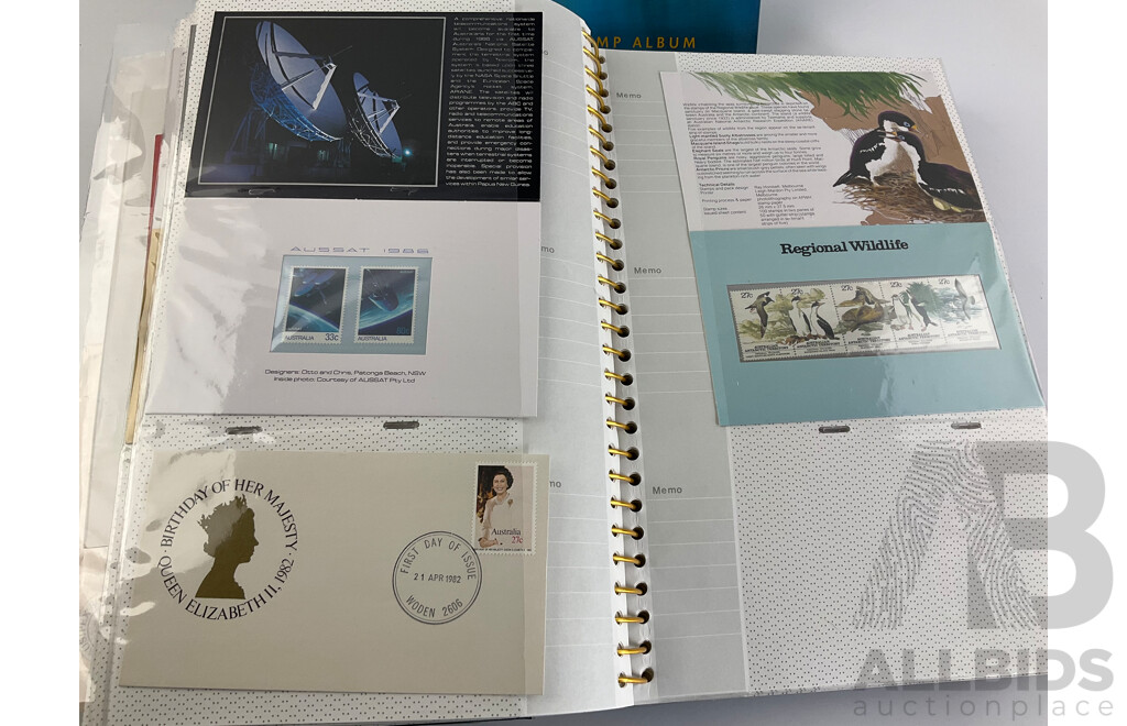 Album of Australian 1980's First Day Covers and Stamp Packs with 2000 Sydney Olympics Gold Medalists Stamp Album