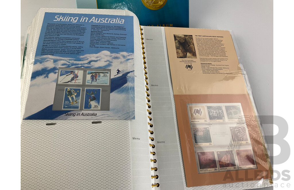 Album of Australian 1980's First Day Covers and Stamp Packs with 2000 Sydney Olympics Gold Medalists Stamp Album