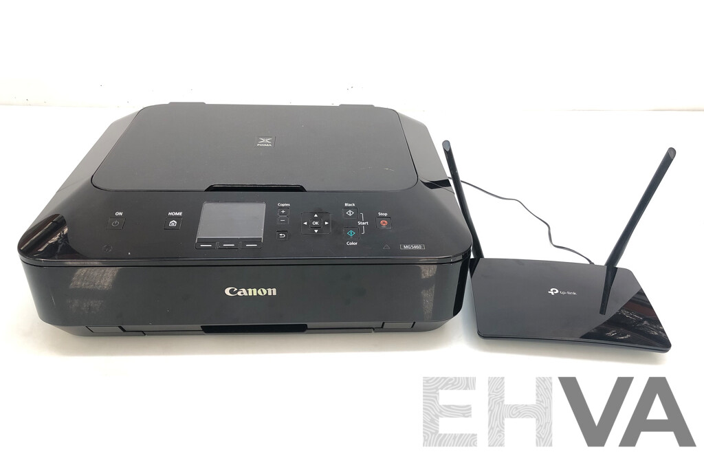 Canon MG5460 Multifunction Inkjet Printer and TP-Link 300 Mbps Wireless N 4G LTE Router