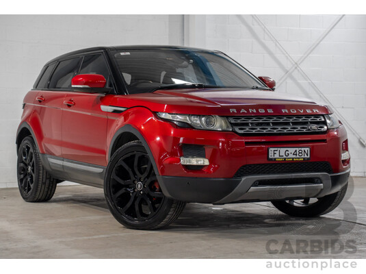 6/2013 Range Rover Evoque TD4 Pure LV MY13 5d Wagon Firenze Red Metallic/Santorini Black Roof Turbo Diesel 2.2L