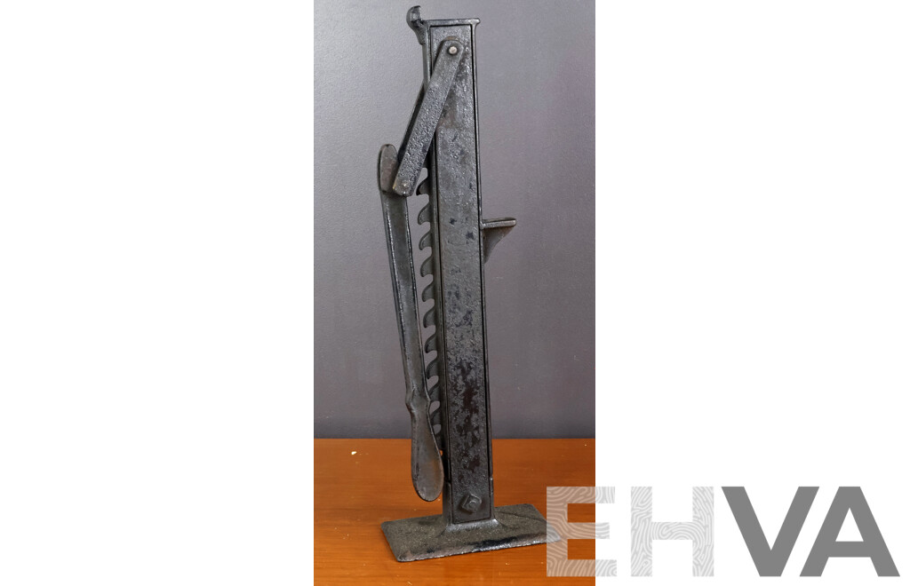 Vintage Cast Iron Hand Cranked Car Jack