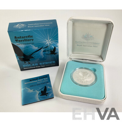 Australian RAM 2008 Silver Proof Five Dollar Coin, International Polar Year .999