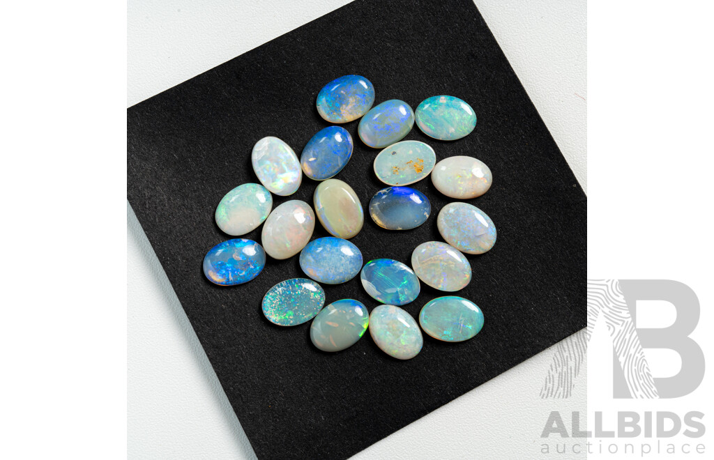Opal Cabochons, Packet of (20) Oval, Est 7mm X 5mm Each