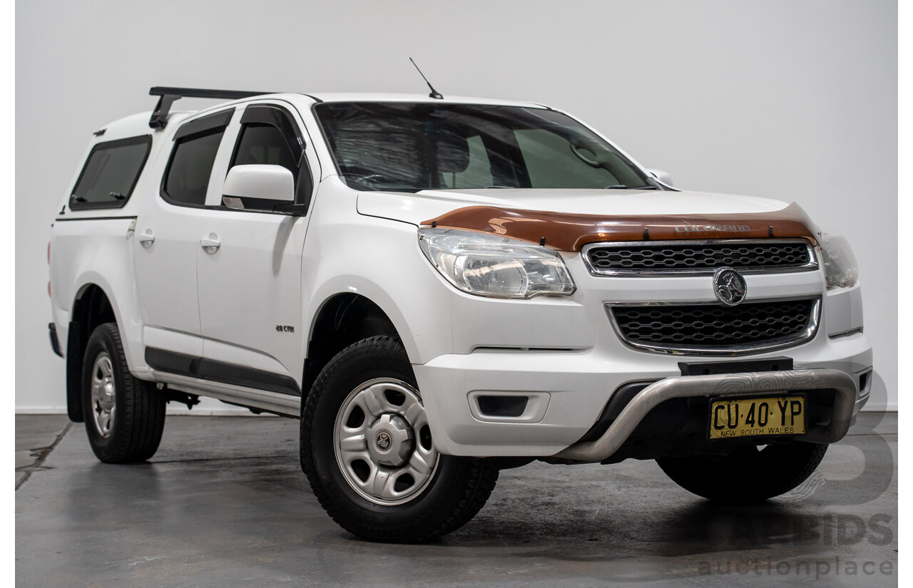 9/2014 Holden Colorado LX RG MY14 Crew Cab P/Up White Turbo Diesel 2.8L