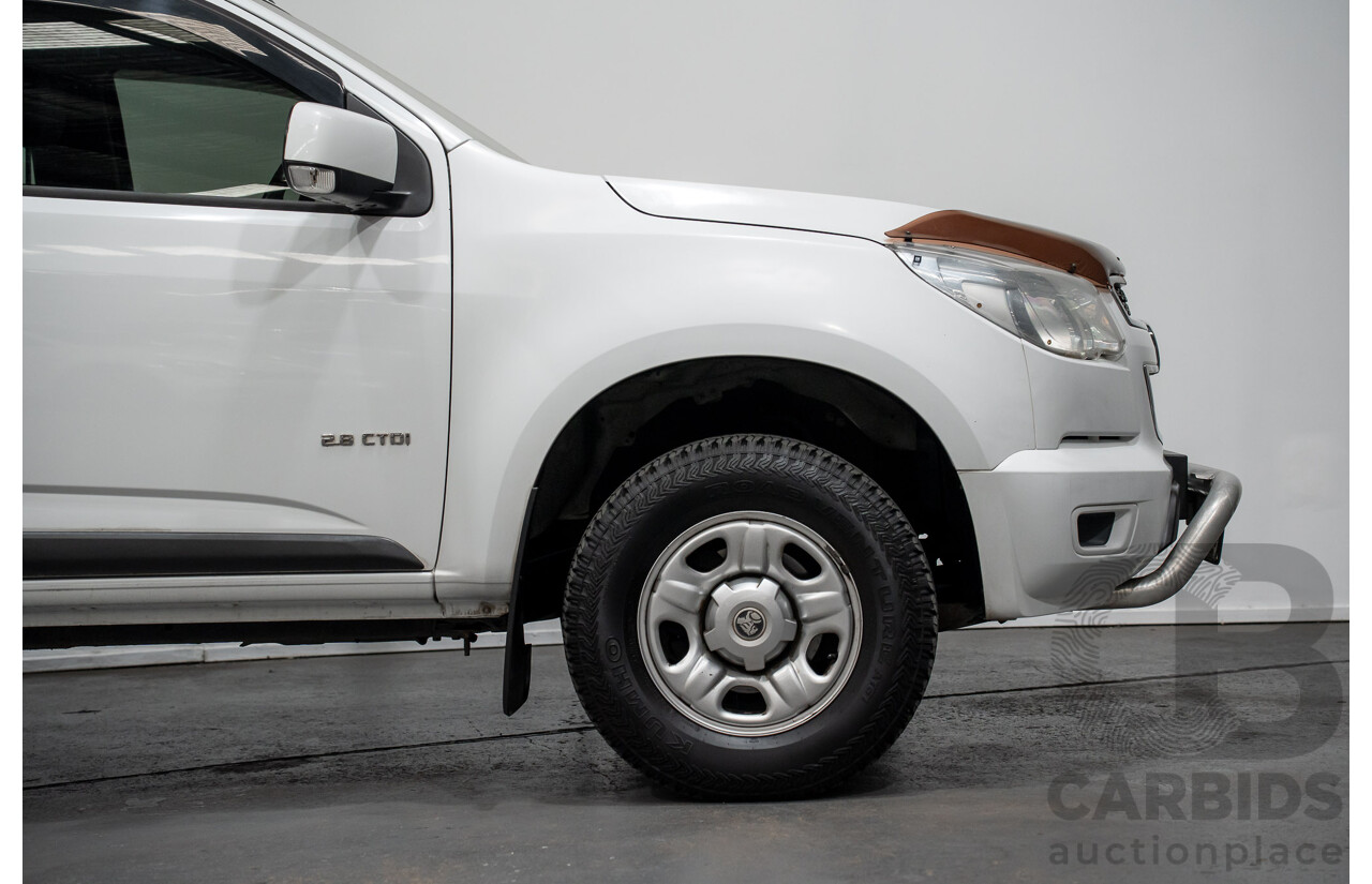 9/2014 Holden Colorado LX RG MY14 Crew Cab P/Up White Turbo Diesel 2.8L