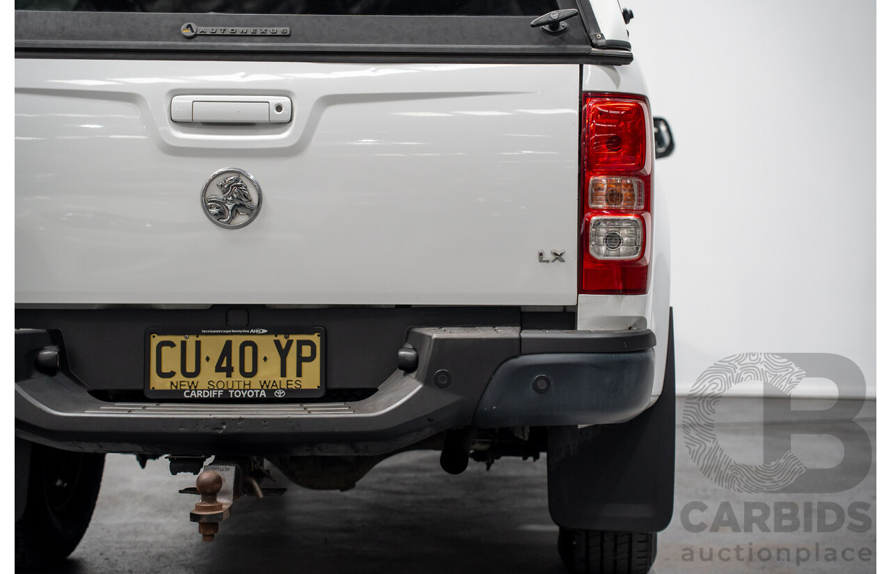 9/2014 Holden Colorado LX RG MY14 Crew Cab P/Up White Turbo Diesel 2.8L