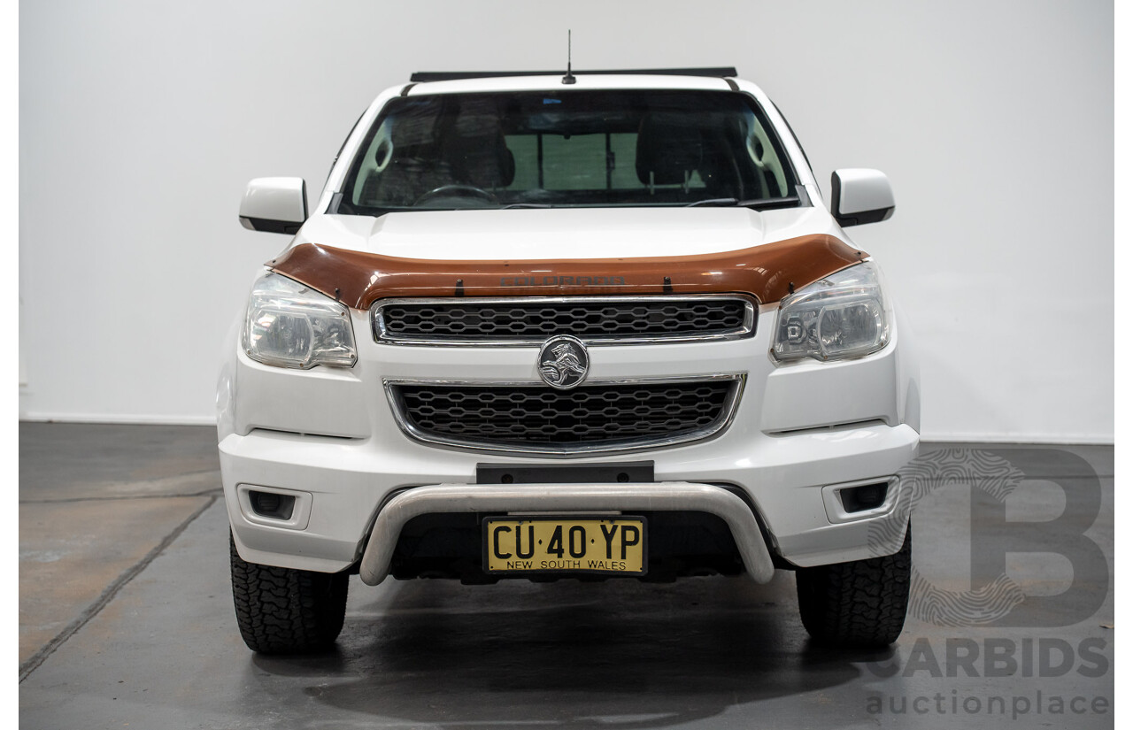 9/2014 Holden Colorado LX RG MY14 Crew Cab P/Up White Turbo Diesel 2.8L