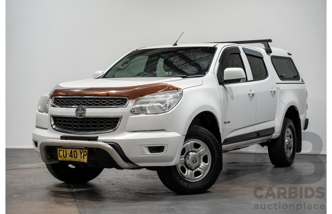 9/2014 Holden Colorado LX RG MY14 Crew Cab P/Up White Turbo Diesel 2.8L