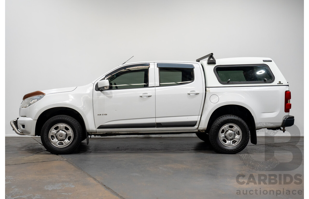 9/2014 Holden Colorado LX RG MY14 Crew Cab P/Up White Turbo Diesel 2.8L