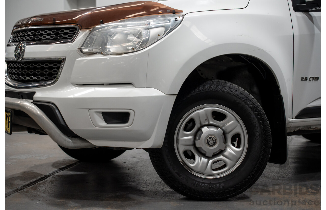 9/2014 Holden Colorado LX RG MY14 Crew Cab P/Up White Turbo Diesel 2.8L