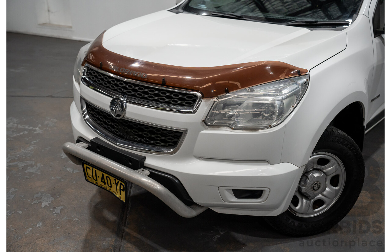 9/2014 Holden Colorado LX RG MY14 Crew Cab P/Up White Turbo Diesel 2.8L