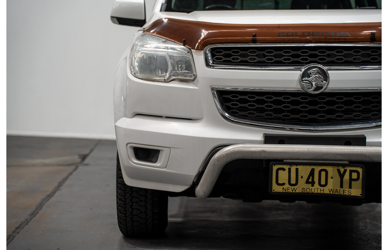 9/2014 Holden Colorado LX RG MY14 Crew Cab P/Up White Turbo Diesel 2.8L