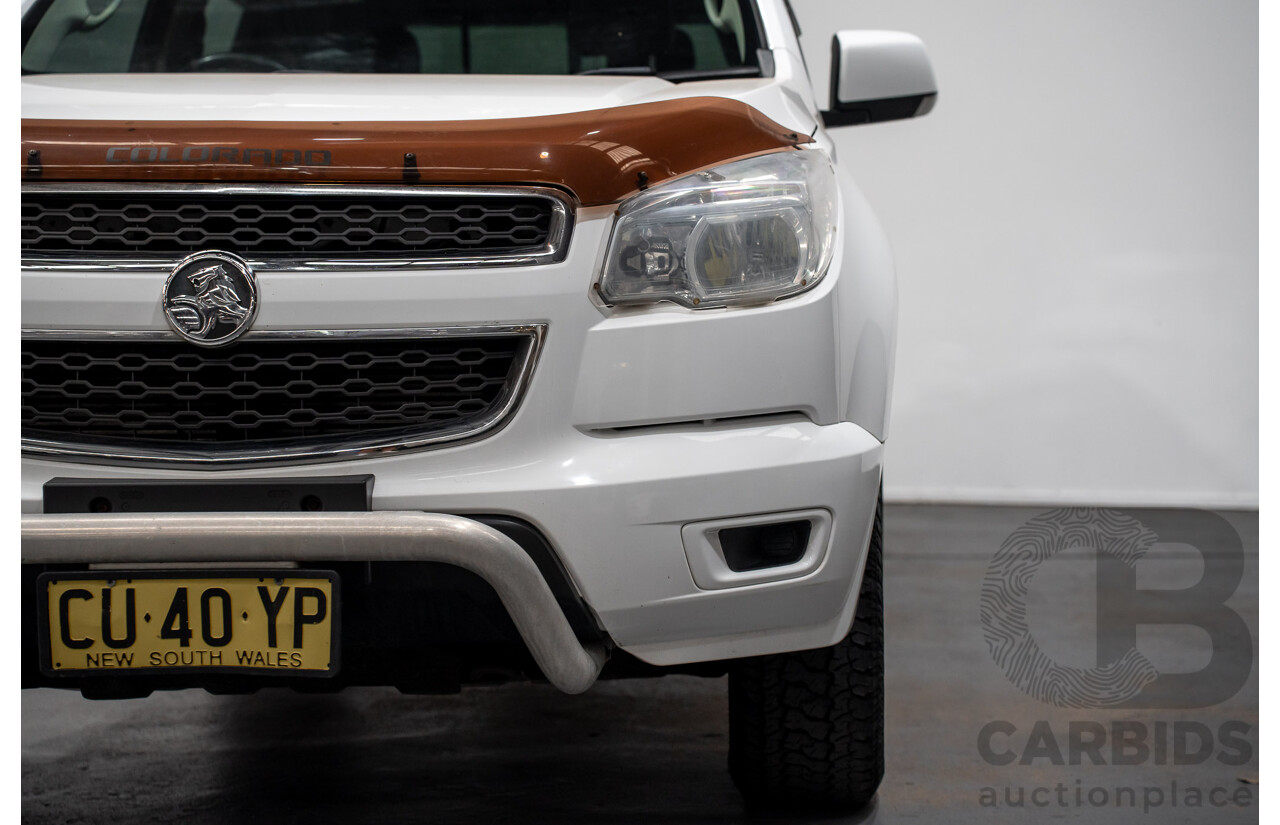 9/2014 Holden Colorado LX RG MY14 Crew Cab P/Up White Turbo Diesel 2.8L