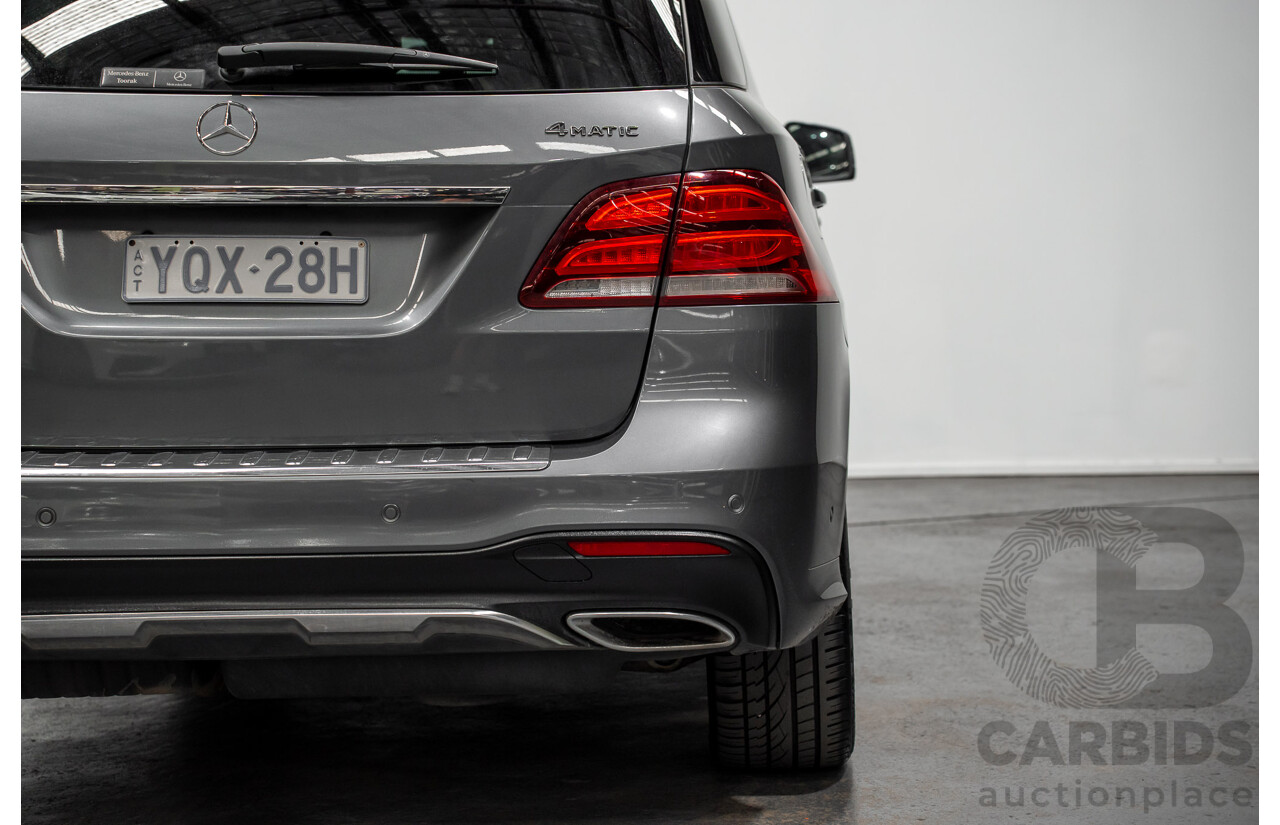 03/2018 Mercedes-Benz GLE 250d AMG Pack (AWD) 166 MY17.5 4D Wagon Selenite Grey Turbo Diesel 2.1L